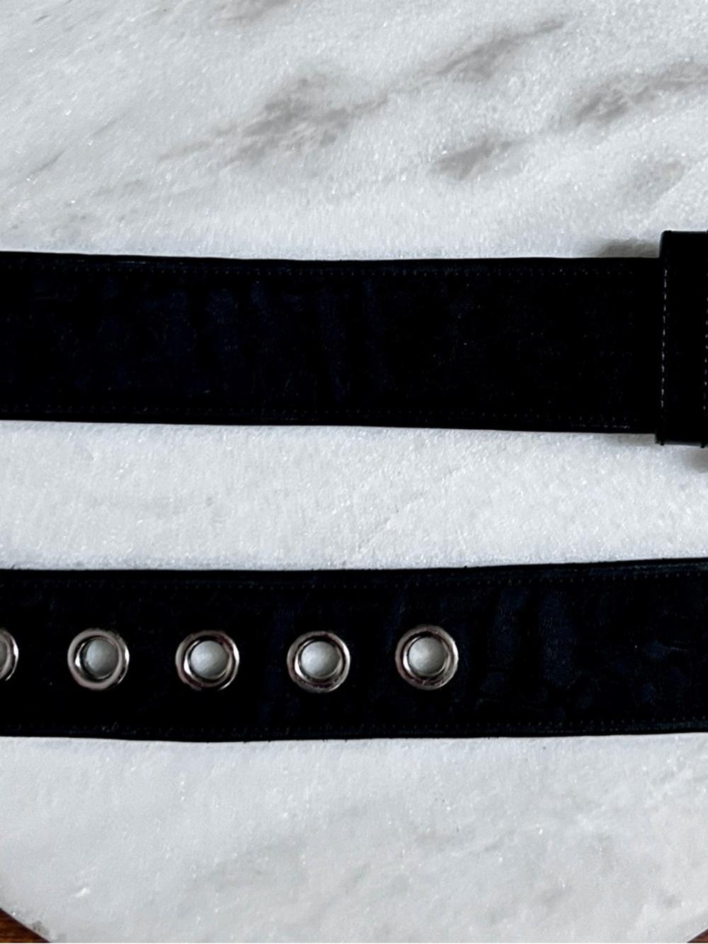 Coach (M6 3977) ~ Women’s Large ~ Vintage ~ Black W/Silver ~ Logo Designer Belt - Picture 10 of 16